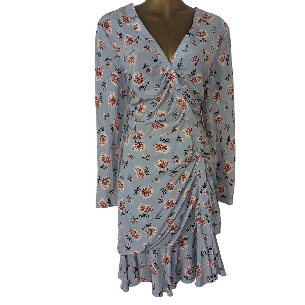 NWT Sz 12 Veronica Beard $450 ROWE Silk Ruched Dress
